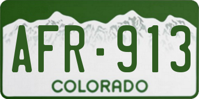 CO license plate AFR913
