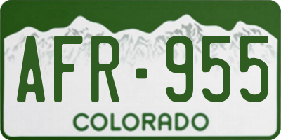 CO license plate AFR955