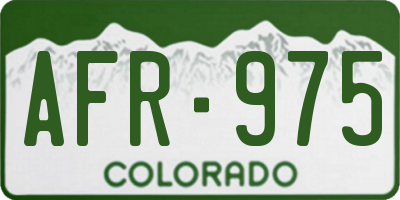 CO license plate AFR975