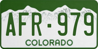 CO license plate AFR979