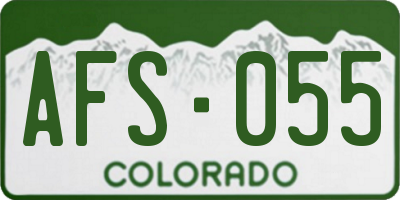 CO license plate AFS055