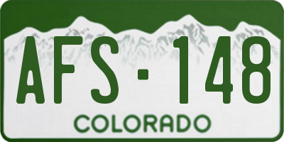 CO license plate AFS148