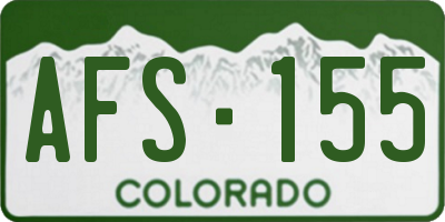 CO license plate AFS155