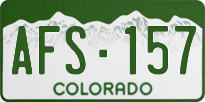 CO license plate AFS157