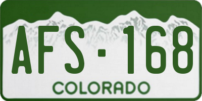 CO license plate AFS168