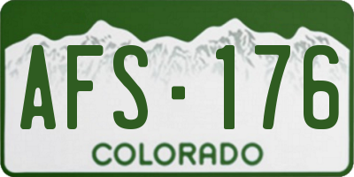 CO license plate AFS176