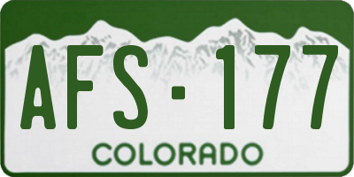 CO license plate AFS177
