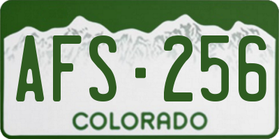 CO license plate AFS256