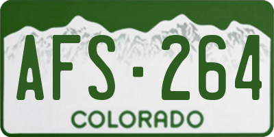 CO license plate AFS264