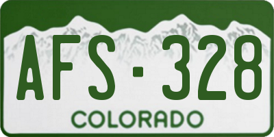 CO license plate AFS328