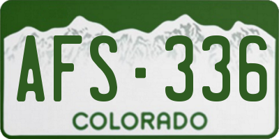 CO license plate AFS336