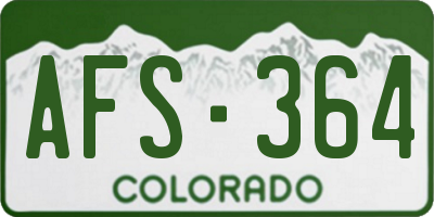 CO license plate AFS364
