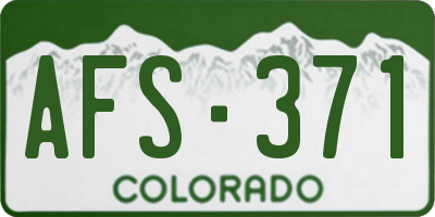 CO license plate AFS371