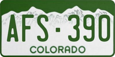 CO license plate AFS390