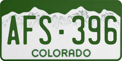 CO license plate AFS396