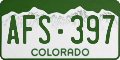 CO license plate AFS397