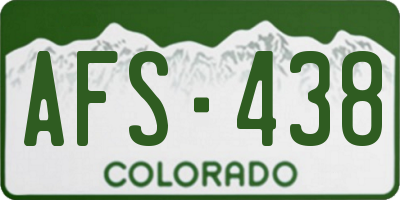 CO license plate AFS438