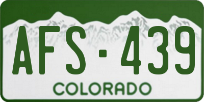 CO license plate AFS439