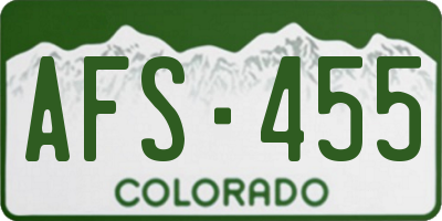 CO license plate AFS455