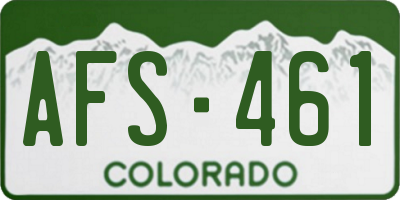 CO license plate AFS461