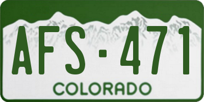 CO license plate AFS471