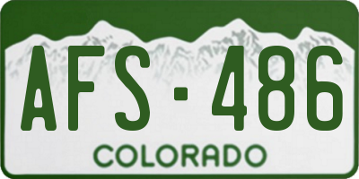 CO license plate AFS486