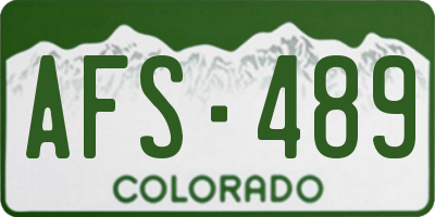 CO license plate AFS489