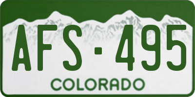 CO license plate AFS495