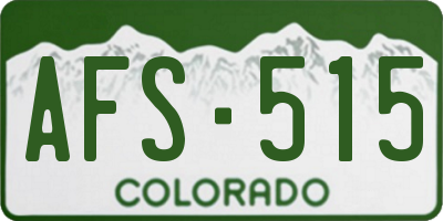 CO license plate AFS515