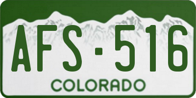 CO license plate AFS516