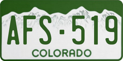 CO license plate AFS519