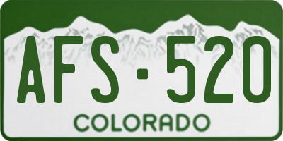 CO license plate AFS520