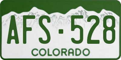 CO license plate AFS528