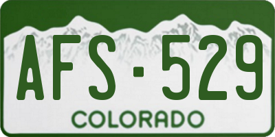 CO license plate AFS529