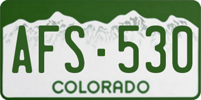 CO license plate AFS530