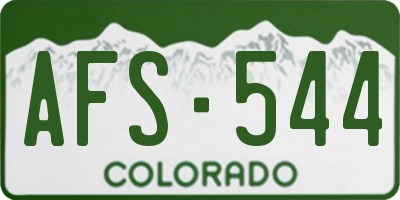 CO license plate AFS544