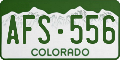 CO license plate AFS556