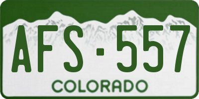 CO license plate AFS557