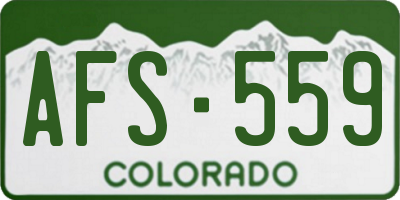 CO license plate AFS559