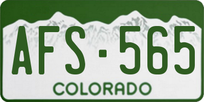 CO license plate AFS565
