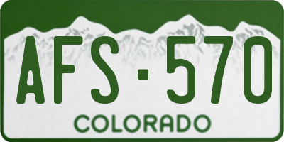 CO license plate AFS570