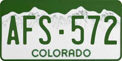 CO license plate AFS572