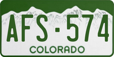 CO license plate AFS574