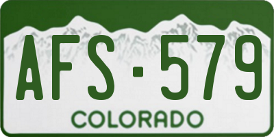 CO license plate AFS579