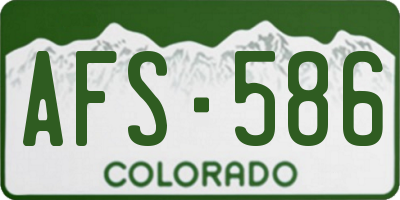 CO license plate AFS586