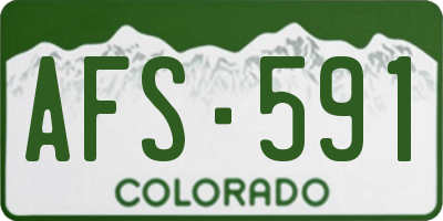CO license plate AFS591
