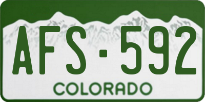 CO license plate AFS592