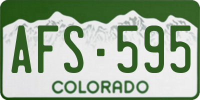 CO license plate AFS595