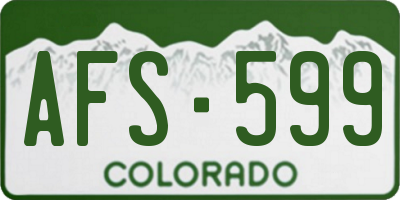 CO license plate AFS599