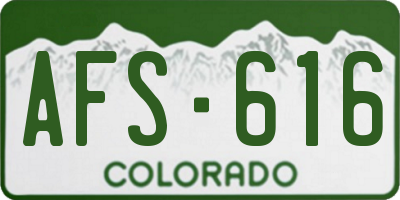 CO license plate AFS616